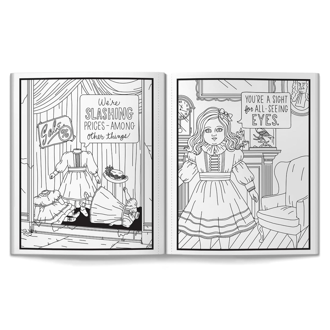 Haunted Dolls Coloring Book