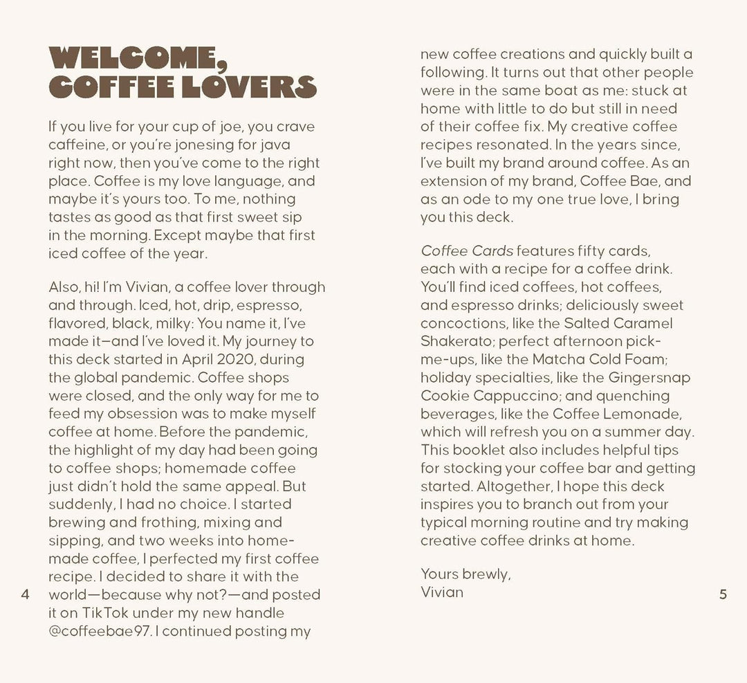 Coffee Cards - 50 Recipes for a Better Brew