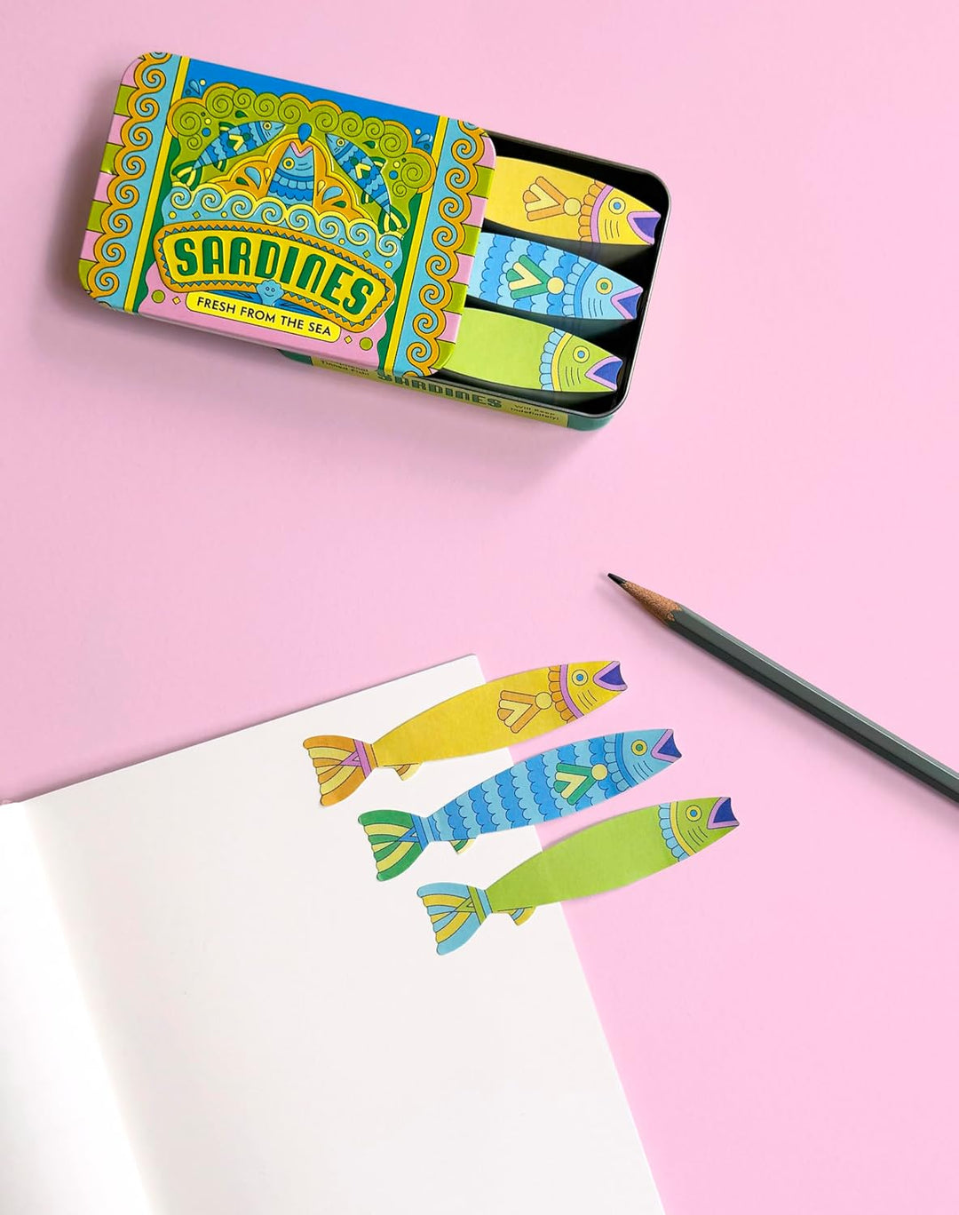 Sardines Fishy Sticky Notes