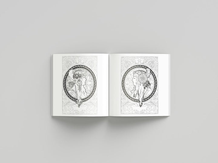 Alphonse Mucha Coloring Book