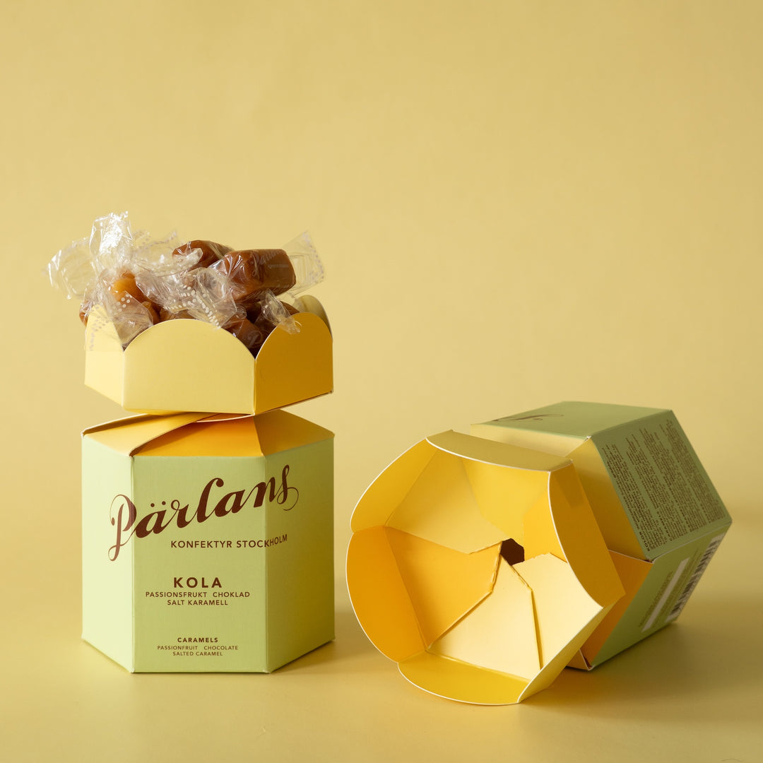 Flower Box of 12 Caramels, Passionfruit, Chocolate and Salted Caramel