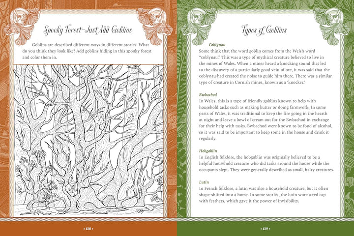 Forest, Fairies, Mushrooms and Goblins Sticker, Color & Activity Book: Over 500 Unique Stickers