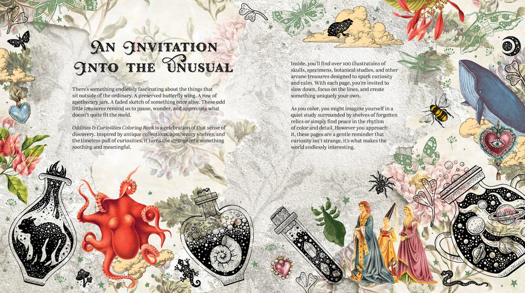 Oddities & Curiosities Coloring Book: A Coloring Journey Through the Weird and the Wonderful