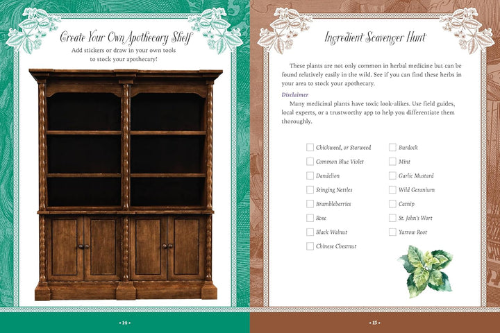 Apothecaries. Remedies & Rarities Sticker. Color & Activity Book