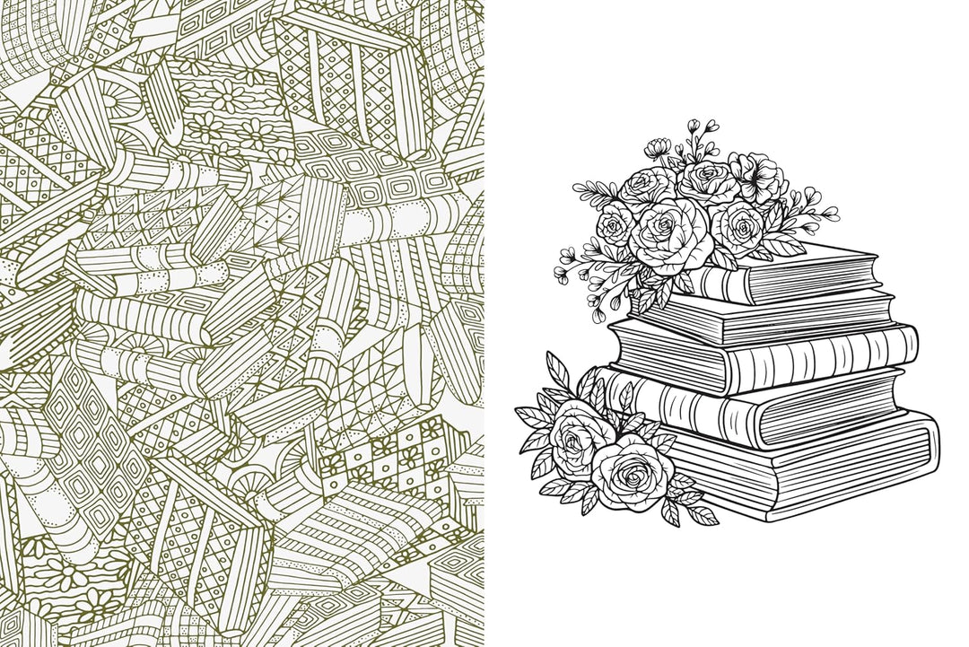 Books. Tomes & Folios Sticker. Color & Activity Book